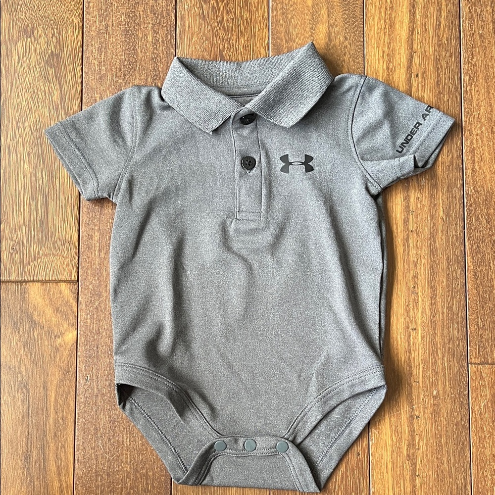 Under Armour Charcoal Infant Polo Onesie